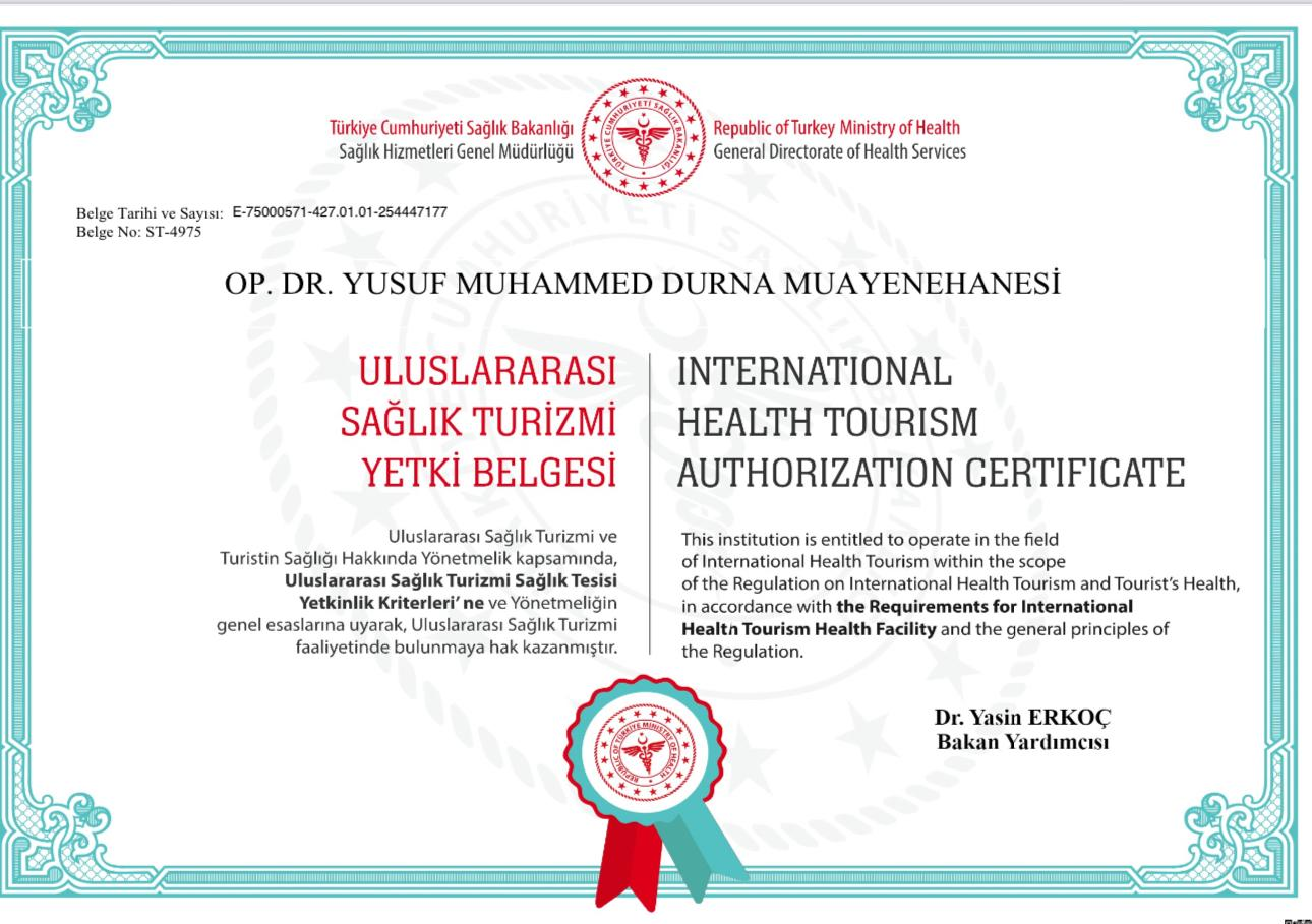 Yusuf Muhammed Durna Yetki Belgesi